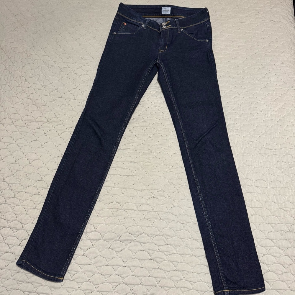 Hudson Collin Midrise Skinny Jeans, Dark Wash, Size 27, ~31” Inseam, like new!